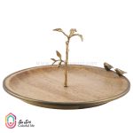 سینی چوبی-برنجی گلدکیش