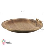 سینی چوبی-برنجی گلدکیش - Image 3