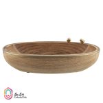 ظرف میوه خوری چوبی-برنجی گلدکیش - Image 2