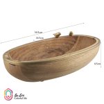 ظرف میوه خوری چوبی-برنجی گلدکیش - Image 4