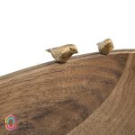 ظرف میوه خوری چوبی-برنجی گلدکیش - Image 3