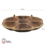 ظرف اردورخوری چوبی-برنجی گلدکیش - Image 3
