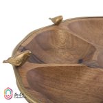 ظرف اردورخوری چوبی-برنجی گلدکیش - Image 2
