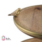 ظرف شیرینی خوری چوبی-برنجی گلدکیش - Image 2