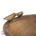 ظرف آجیل خوری چوبی-برنجی گلدکیش - Image 2