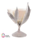 ظرف آجیل خوری بلوری-آلومینیومی برند هوم دیزاین طرح بلور نازنین