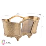 ظرف برنجی برند مپکو طرح بیضی بلور طلایی - Image 4