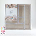 نظم‌دهنده کشو و کابینت ۵ تکه اکریلیک کنتراست مدل میلان شفاف