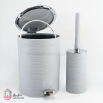 ست سطل زباله پدالی و برس توالت‌شویی پاریز مدل دینر (کد ۴۷۲۳۴) - Image 3