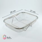 سبد استیل توری مستطیل کوچک - Image 3